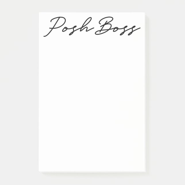 Posh Boss 4x6 Minimalist Sticky Notes (Front)