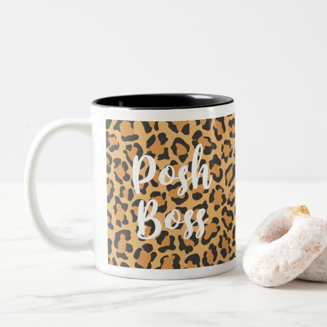 Posh Boss Leopard Printed Coffee Mug (With Donut)