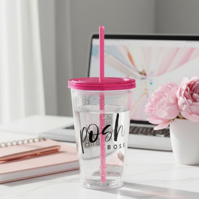 Posh Boss Personalised Acrylic Tumbler (Creator Uploaded)