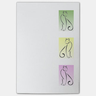 Posh Cat Post-It-Notes - Multi Background Post-it Notes
