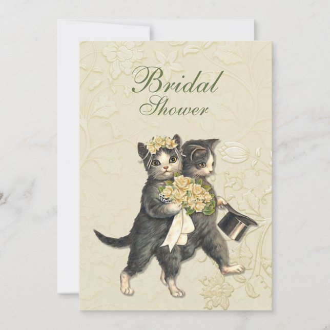 Posh Cats Bridal Shower Invitation (Front)