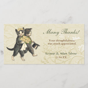 Posh Cats Wedding Thank You Card