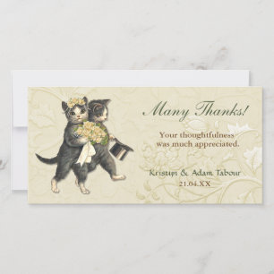 Posh Cats Wedding Thank You Card