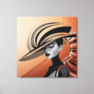 POSH CHIC COLLECTION #1 (BROWN) CANVAS PRINT