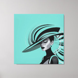 POSH CHIC COLLECTION #1 (TEAL) CANVAS PRINT