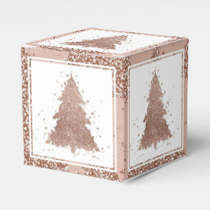 Posh Christmas Tree   Glam Rose Gold Luxurious Favour Box