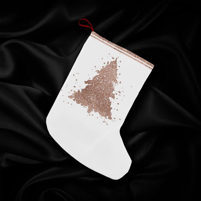 Posh Christmas Tree | Glam Rose Gold Luxurious Small Christmas Stocking (Creator Uploaded)