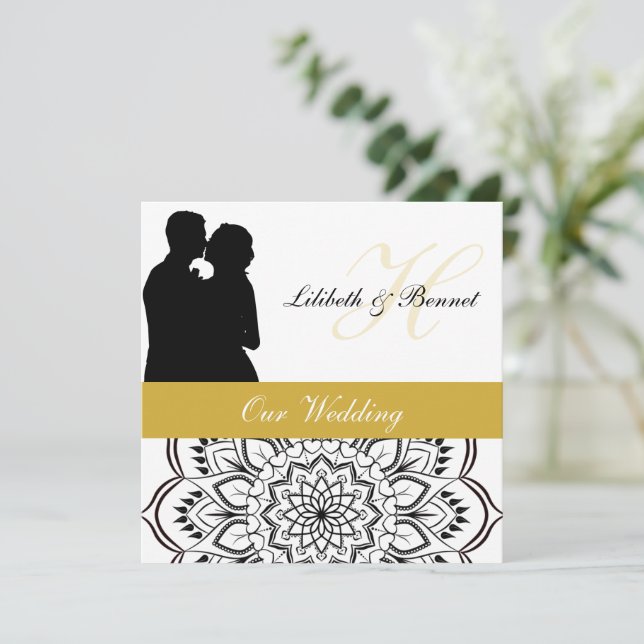 Posh Couple Wedding Invitation (Standing Front)