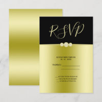Posh Gold & Black Elegant Diamonds Birthday