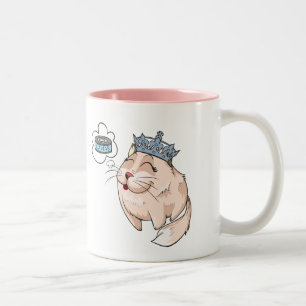 Posh Kitty Dreaming of Caviar Two-Tone Coffee Mug