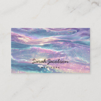 Posh Luxury Opal Iridescent Style Business Card