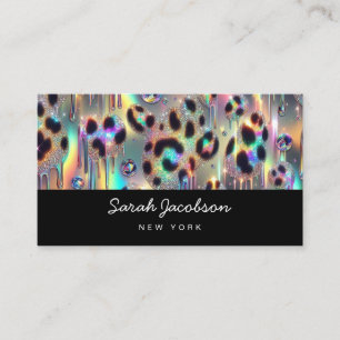 Posh Luxury Opal Iridescent Style Business Card