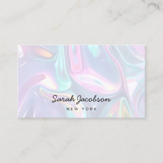 Posh Luxury Opal Iridescent Style Business Card