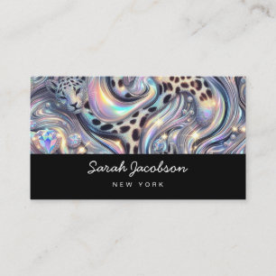Posh Luxury Opal Iridescent Style Business Card