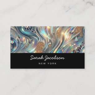Posh Luxury Opal Iridescent Style Business Card