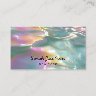 Posh Luxury Opal Iridescent Style Business Card