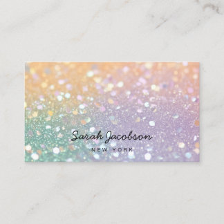 Posh Luxury Opal Iridescent Style Business Card