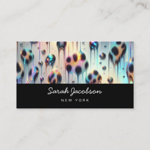 Posh Luxury Opal Iridescent Style Business Card