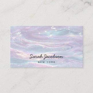 Posh Luxury Opal Iridescent Style Business Card