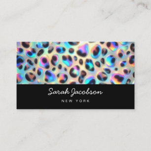 Posh Luxury Opal Iridescent Style Business Card