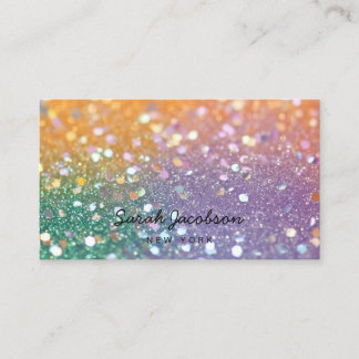 Posh Luxury Opal Iridescent Style Business Card