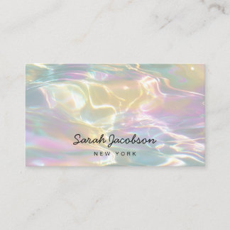 Posh Luxury Opal Iridescent Style Business Card