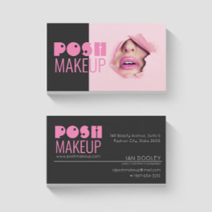 Posh Make Up Black/Pink Business Card