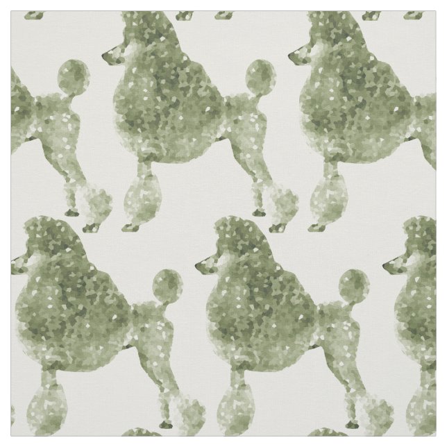 Posh Olive Green Poodle Fabric (Swatch)
