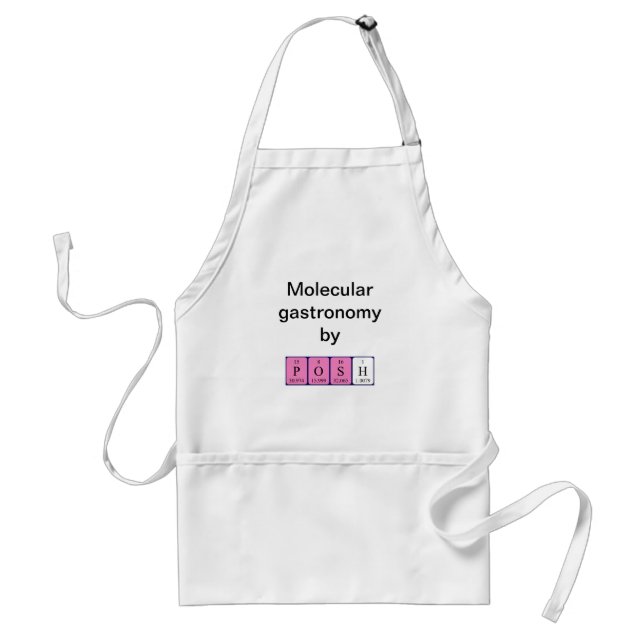 Posh periodic table name apron (Front)