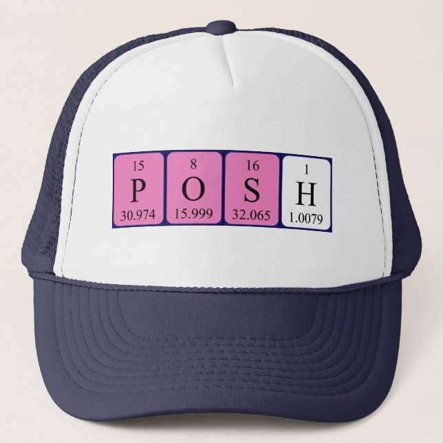 Posh periodic table name hat (Front)