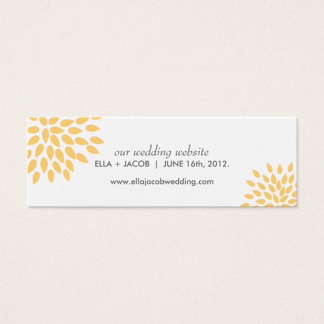 Posh Petals | Sunshine | Wedding Website Cards (Front)