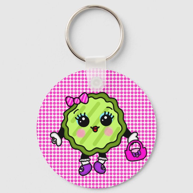Posh Pickle | Pretty Blinged Up   Key Ring (Front)