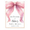 Posh Pink Coquette Bow Baby Shower Welcome