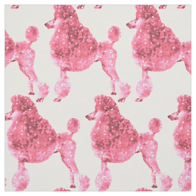 Posh Pink Poodle Fabric (Swatch)