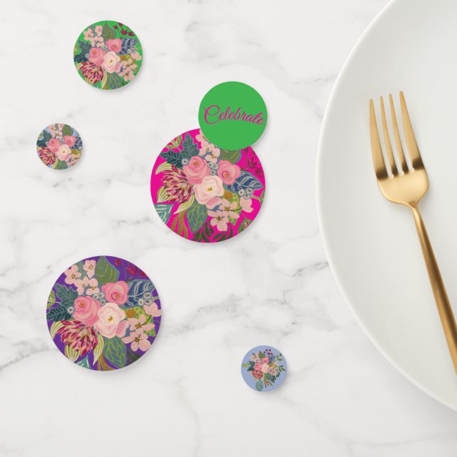 Posh Pink Roses Confetti (Group)