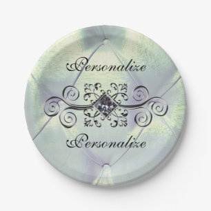 Posh pintuck and diamond paper plate