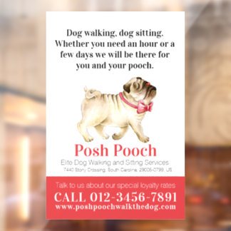 Posh pooch cute pug dog walking services