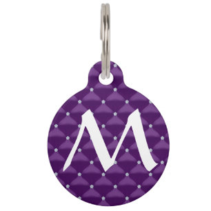 Posh Purple & Silver Bling Pet Tag