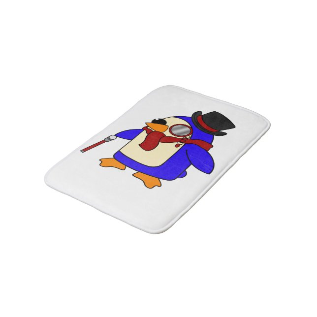 Posh Red Penguin Bath Mat (Angled)