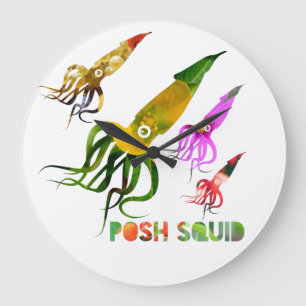 posh squid large clock