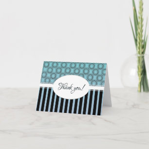 Posh Teal and Blue Thank You Cards