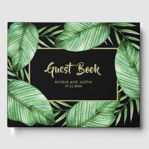 Posh Tropical Vibe Wedding Guest Book