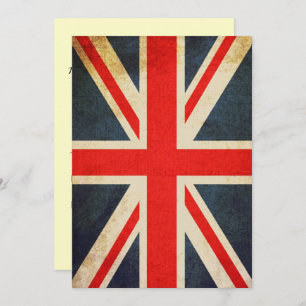 Posh Union Jack Custom Invitation (Vertical)