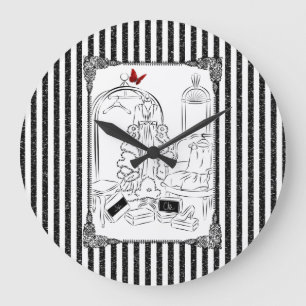 Posh Wardrobe Striped Room Large Clock