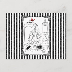 Posh Wardrobe Striped Room Postcard