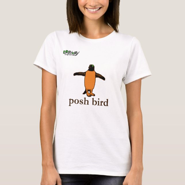 poshbird (brown penguin) T-Shirt (Front)