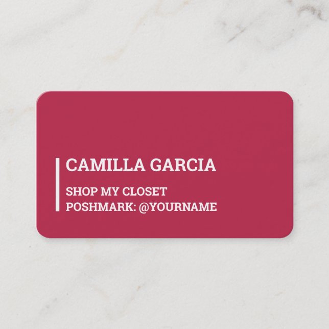 Poshmark Business Card (Front)