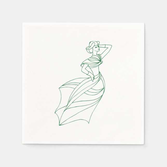Posing Dame Napkins (Front)