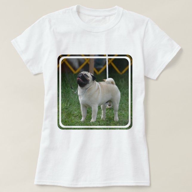 Posing Pug T-Shirt (Design Front)