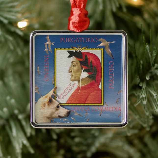 Posing with Dante Alighieri Metal Tree Decoration (Tree)